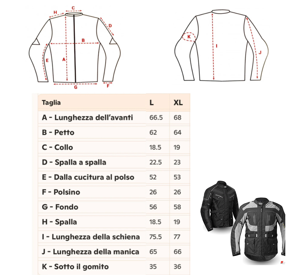 Four-season motorcycle jacket with black and grey climber protectors