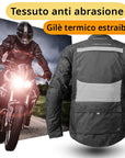 Giacca moto quattro stagioni con protezioni climber nero grigia